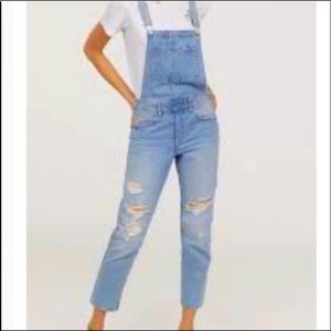 H & M distressed overalls. Size 4